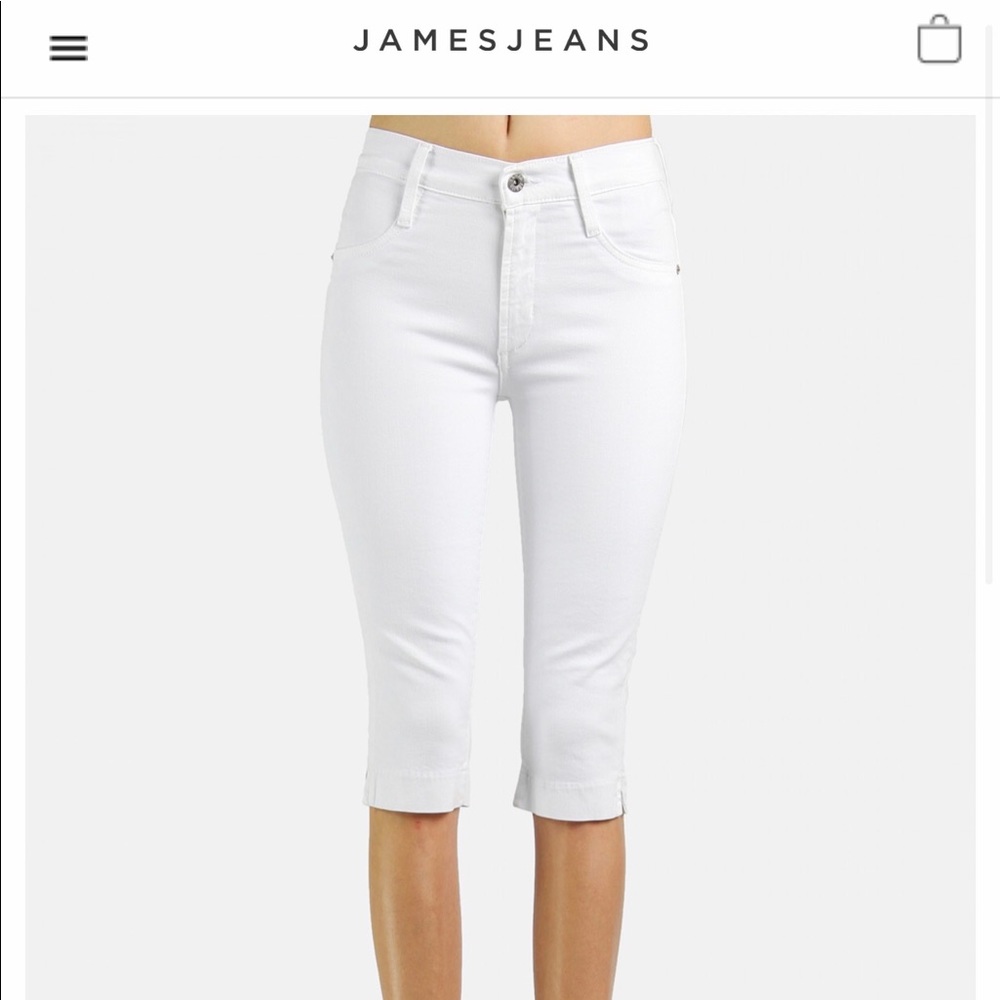 James Jeans white denim cropped / capri pants